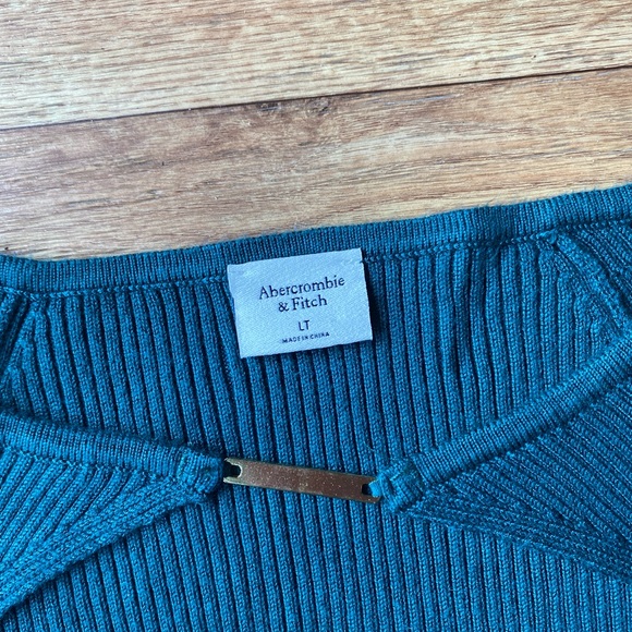 Abercrombie Teal Knit Mini Dress size Large Tall - Picture 3 of 3